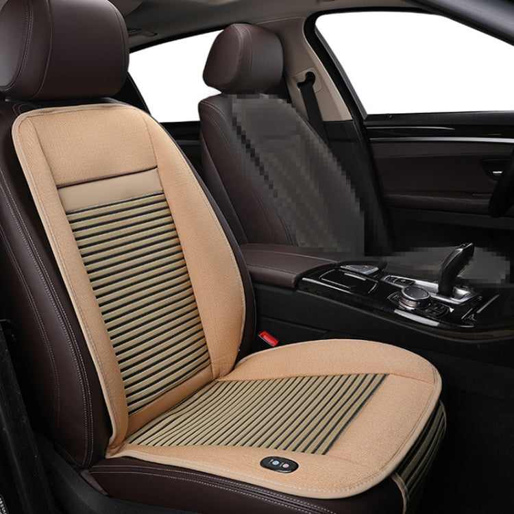 Car 12V Cushion Summer Ventilation USB Refrigeration Blowing Breathable Ice Silk Seat Cover