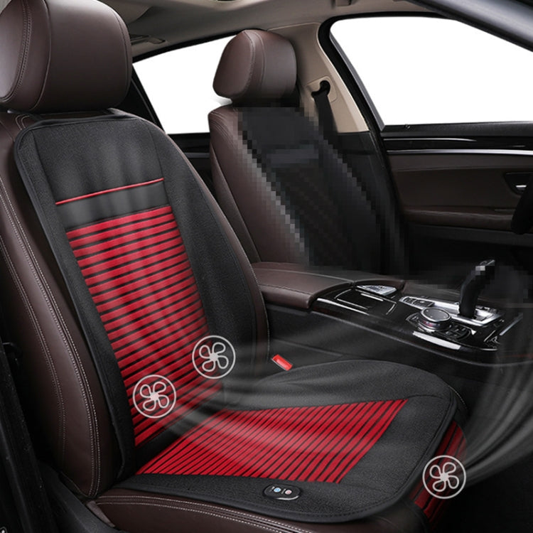 Car 12V Cushion Summer Ventilation USB Refrigeration Blowing Breathable Ice Silk Seat Cover