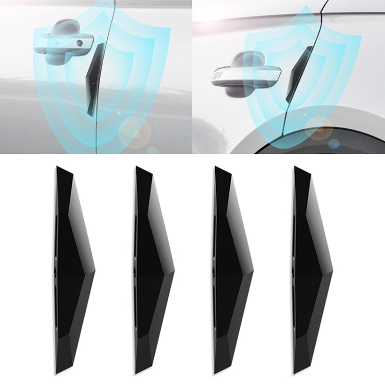 4 PCS Universal Car Screaming Bumper Door Anti-collision Strip Protection Guards Plastic Trims Stickers