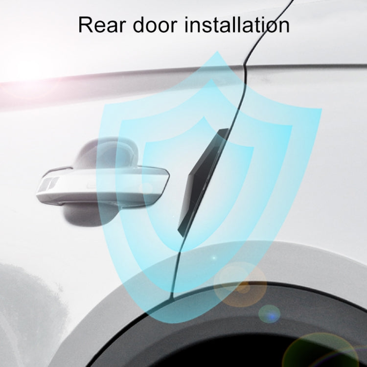 6 PCS Universal Car Screaming Bumper Door + Rearview Mirror Anti-collision Strip Protection Guards Plastic Trims Stickers