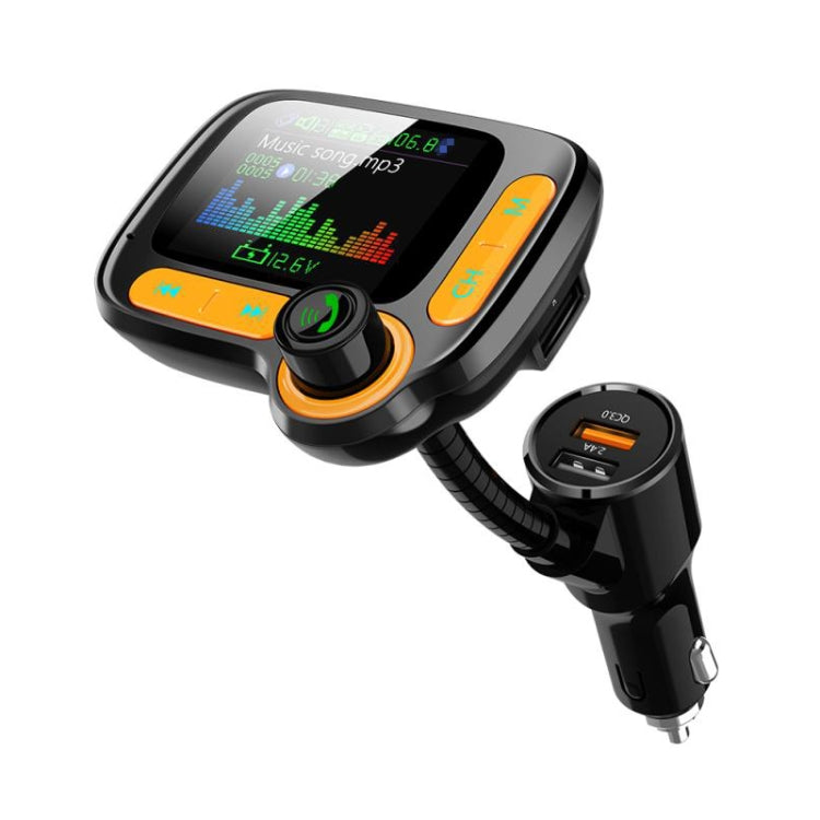 1.77 Color Screen Car MP3 Bluetooth Player FM Transmitter QC3.0 Fast Charger