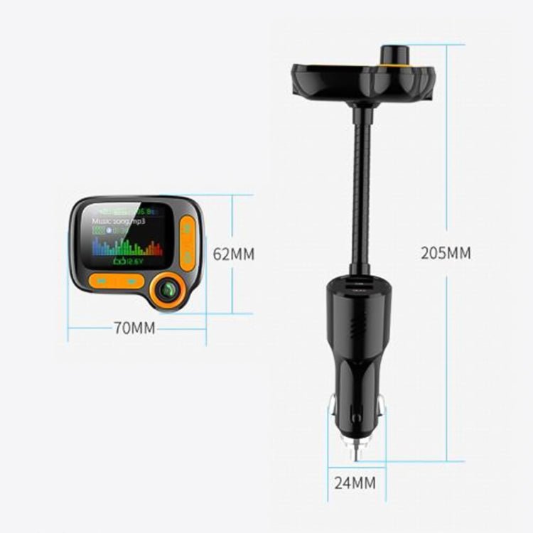 1.77 Color Screen Car MP3 Bluetooth Player FM Transmitter QC3.0 Fast Charger