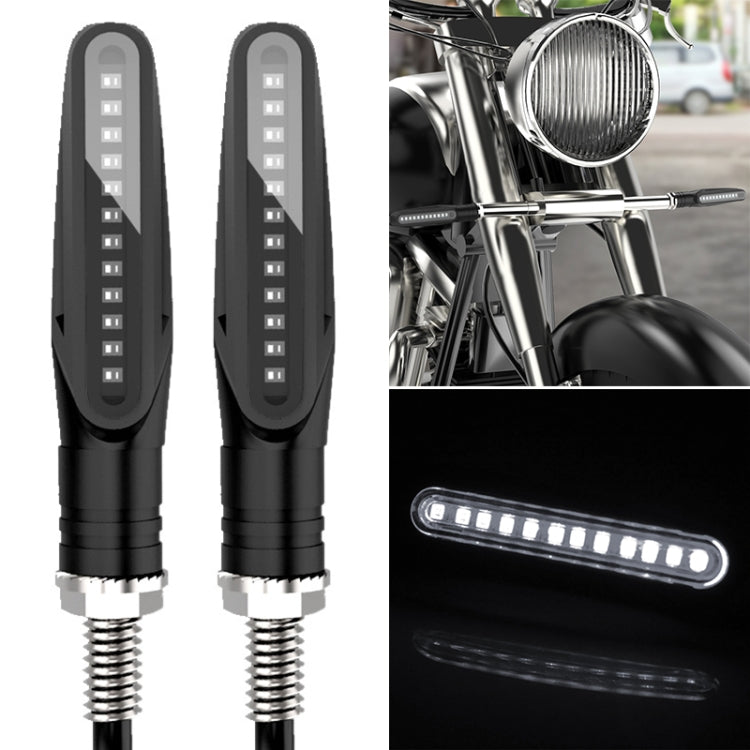 2 PCS D12V / 1W Motorcycle LED Waterproof Dynamic Blinker Side Lights Flowing Water Turn Signal Light