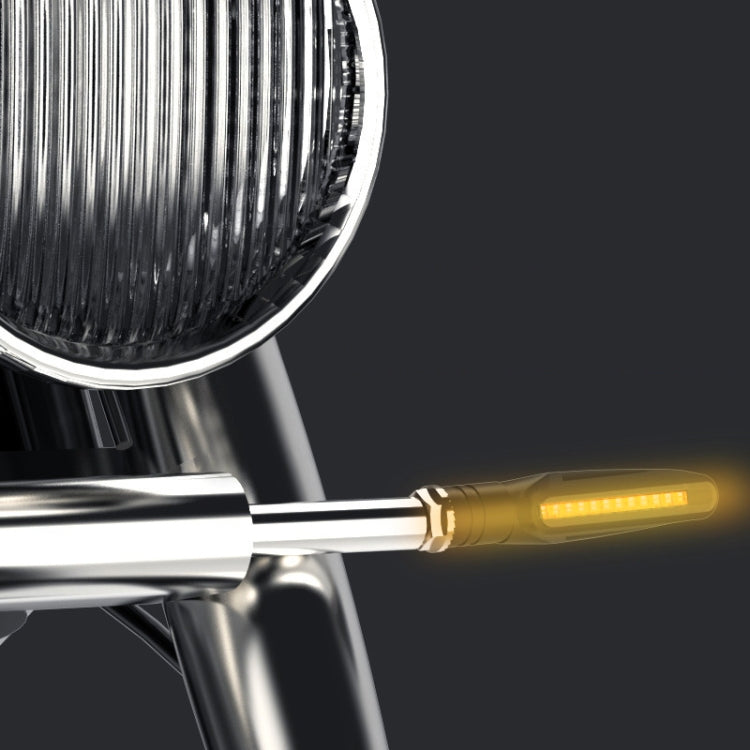 2 PCS D12V / 1W Motorcycle LED Waterproof Dynamic Blinker Side Lights Flowing Water Turn Signal Light