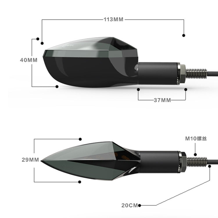 2 PCS DC12V Motorcycle LED Side Lights Turn Signal Light