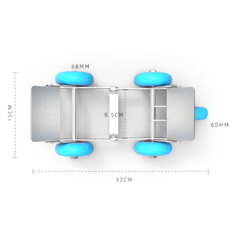 Motorcycle / Ebike Flat Tire Wheel Puller Booster Trailer Electric Emergency Help Self-rescue Traile with 5 Wheels Random Color Delivery