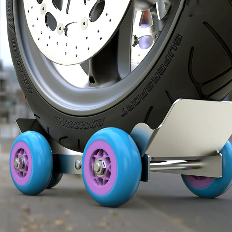 Motorcycle / Ebike Flat Tire Wheel Puller Booster Trailer Electric Emergency Help Self-rescue Traile with 5 Wheels Random Color Delivery