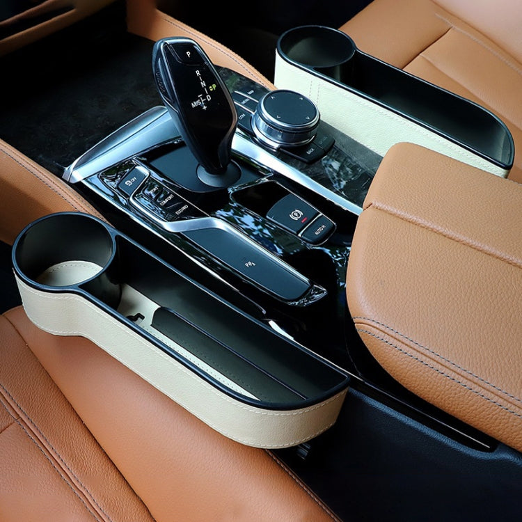 2 PCS Car Multi-functional Console Box Cup Holder Seat Gap Side Storage Box