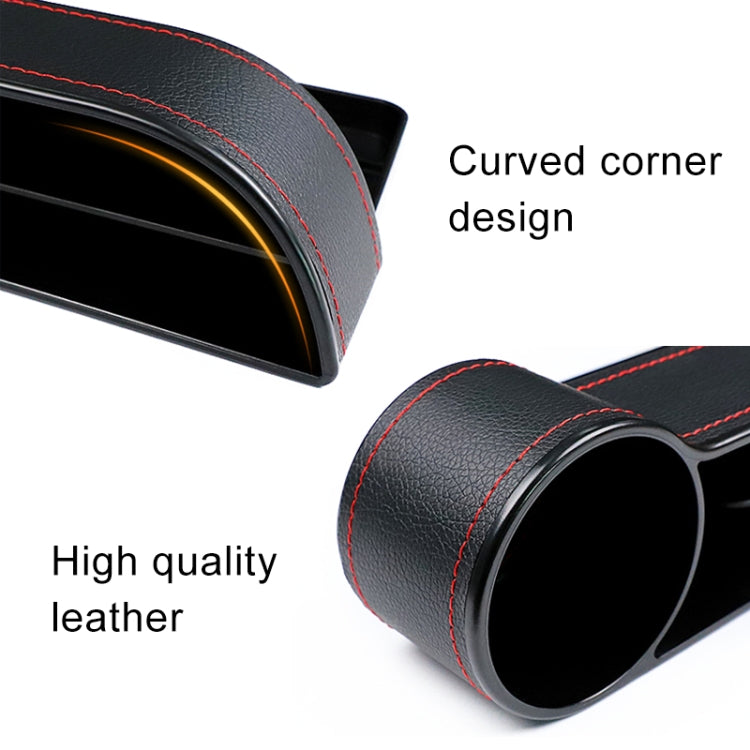 2 PCS Car Multi-functional Console Box Cup Holder Seat Gap Side Storage Box