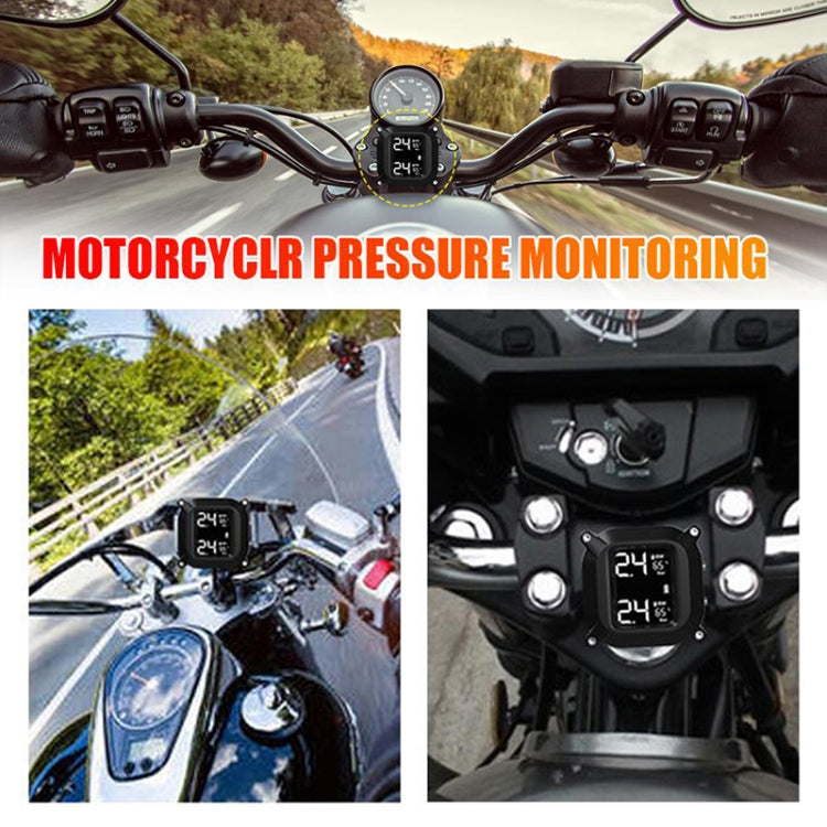 Universal Motorcycle Wireless High Precision TPMS Tire Pressure Alarm System External Tire Monitor
