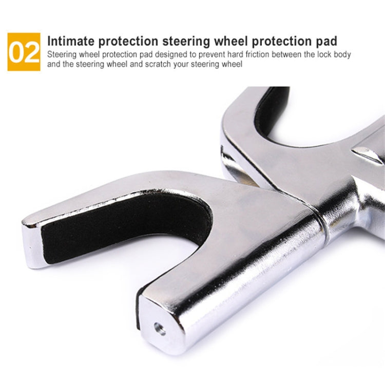 Car Adjustable Telescopic U Shape Steering Wheel Lock Anti-theft