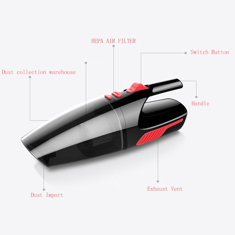 Car / Household Wireless Portable 120W Handheld Powerful Vacuum Cleaner without LED Light EU Plug
