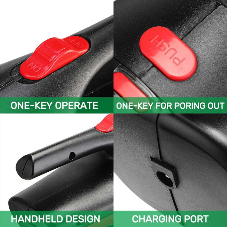 Car Wired Portable 120W Handheld Powerful Vacuum Cleaner with LED Light Cable Length: 5m