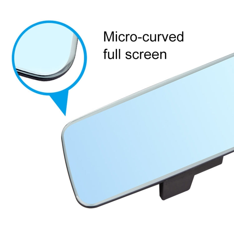 DM-057 Car HD Curved 2.5D Full Screen Interior Rear View Mirror Adjustable Anti-glare Blue Mirror, Size:28x7.2cm