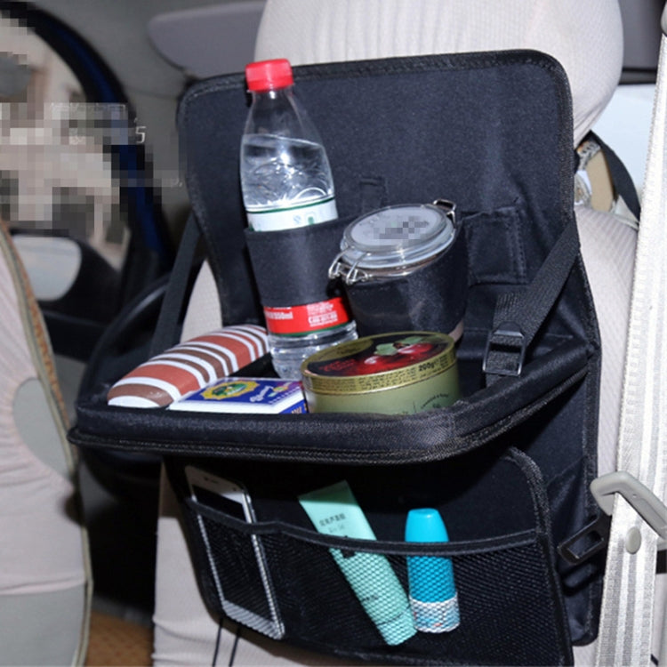 Oxford Cloth Car Auto Back Seat Folding Table Drink Food Cup Tray Holder Stand Desk Multi-purpose Travel Dining Tray