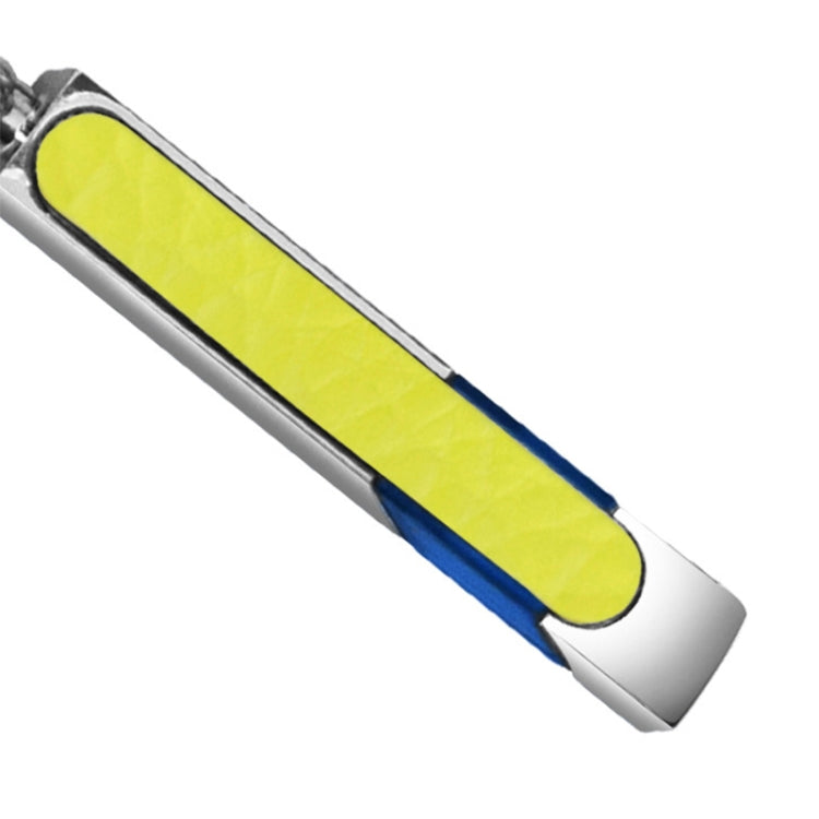 All Copper Polished Leather LED Neon Lamp Anti-static Keychain For Car