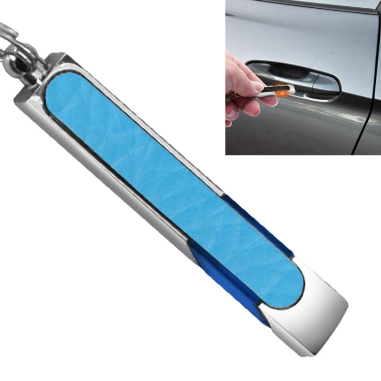 All Copper Polished Leather LED Neon Lamp Anti-static Keychain For Car