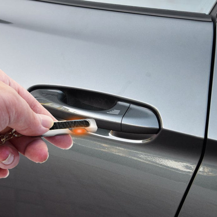 All Copper Polished Leather LED Neon Lamp Anti-static Keychain For Car