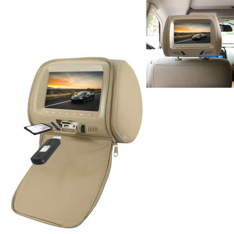Car 1080P HD Headrest Screen Display MP5 Player Support USB/SD Playback / FM Transmission with Zipper