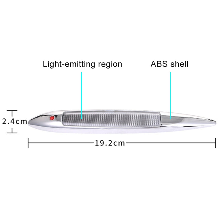 Car Shark Gill Warning Lights Solar Decorative Lights Car Door Anti-collision Rear-end Collision LED Dlashing Lamp