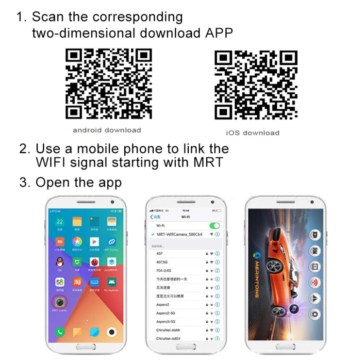 License Plate Frame WiFi Wireless Car Reversing Rear View Wide-angle Starlight Night Vision Camera