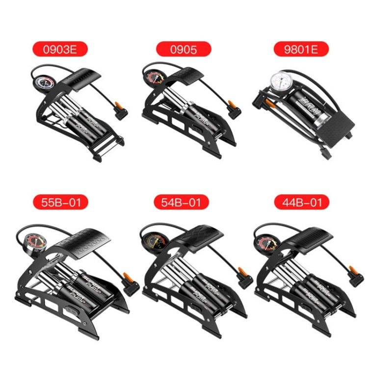 44B-01 Car / Motorcycle / Bicycle Portable High Pressure Double Pipe Inflatable Cylinder Pedal Air Pump