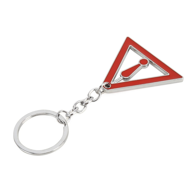 Car Caution Key Ring Metal Keychain