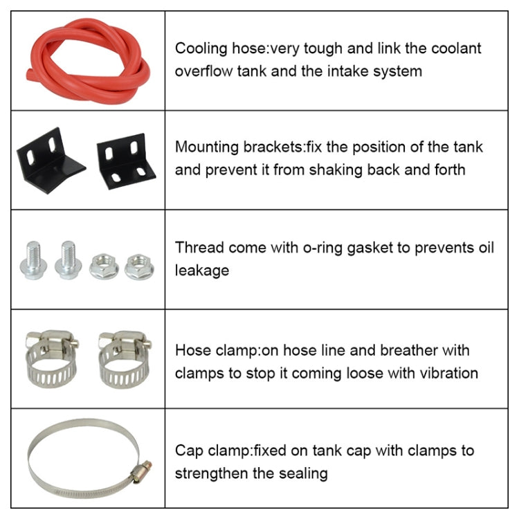 Car Universal Modified Aluminum Alloy Cooling Water Tank Bottle Can, Capacity: 800ML