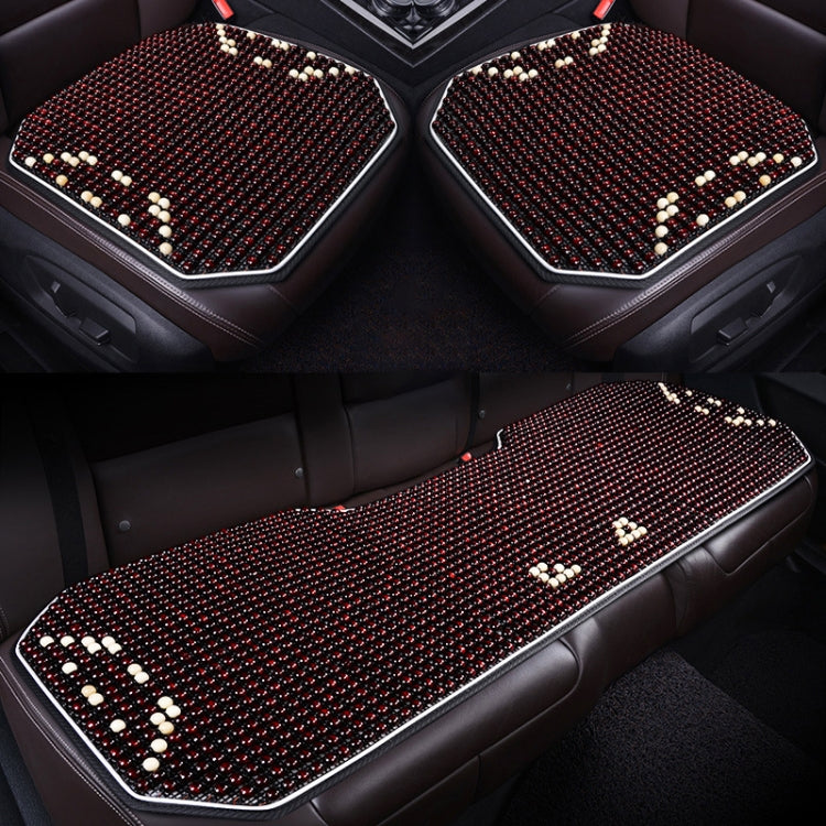 3 in 1 Summer Car Cushion Wooden Lumbar Cushion Backrest Lumbar Support Seat Mat Set