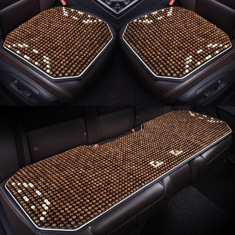 3 in 1 Summer Car Cushion Wooden Lumbar Cushion Backrest Lumbar Support Seat Mat Set