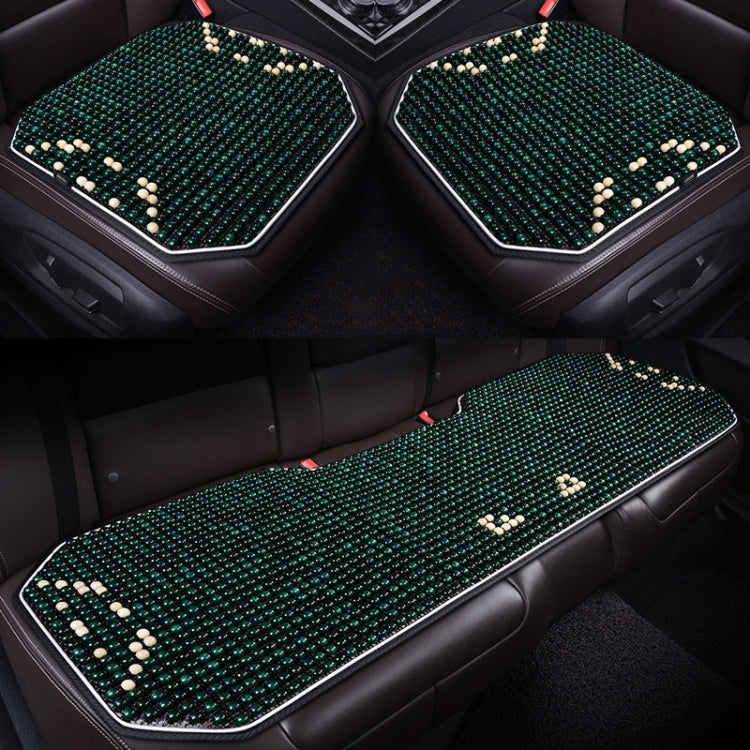 3 in 1 Summer Car Cushion Wooden Lumbar Cushion Backrest Lumbar Support Seat Mat Set