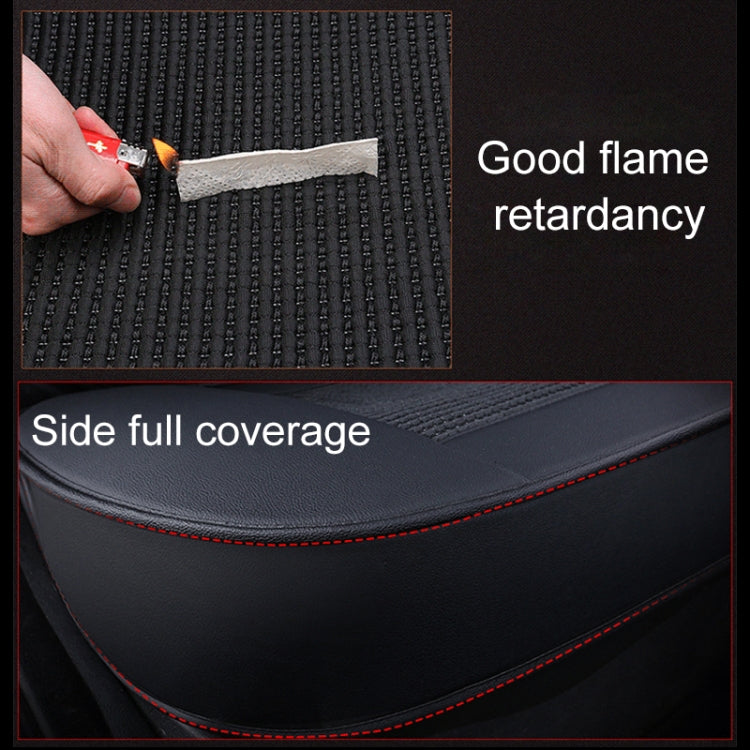 Car Leather Ice Silk Cushion Four Seasons Universal Seat Mat Set, Luxury Version