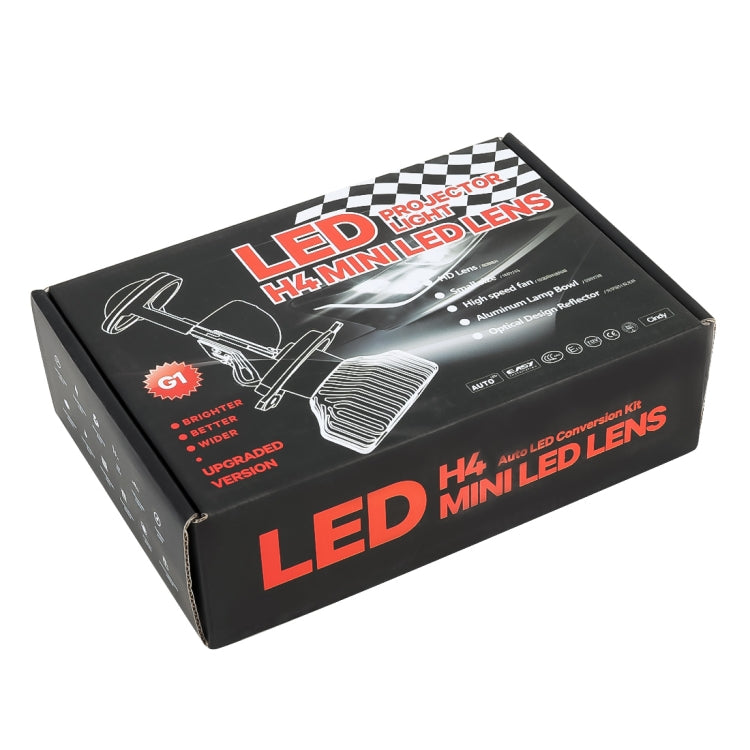 G1 H4 DC12V 35W 5500K Projector Light Headlight Mini LED Lens without Fan for Left Driving