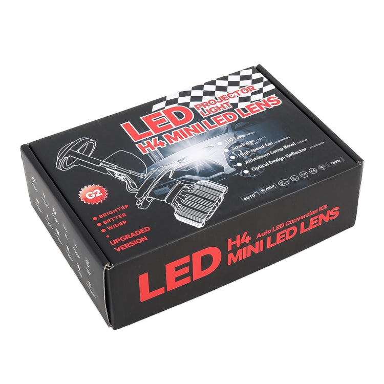 G2 H4 DC12V 35W 5500K Projector Light Headlight Mini LED Lens with Fan for Left Driving