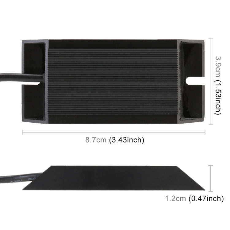 2 PCS 9006 / 9005 / 9012 DC12V 50W 6 Ohms Fog Light Split Dual Resistance Decoder