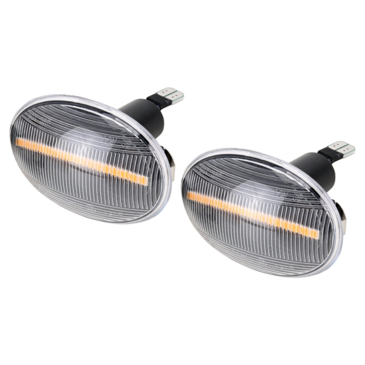 2 PCS DC12V / 3W Car LED Dynamic Blinker Side Lights Flowing Water Turn Signal Light for BMW Mini Cooper, Amber Light