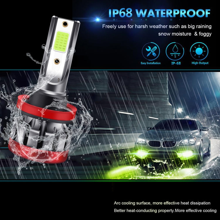 2 PCS EV19 H11 / H8 DC9-30V 8W 3000LM IP68 Car Fog Lights (Lime Light)