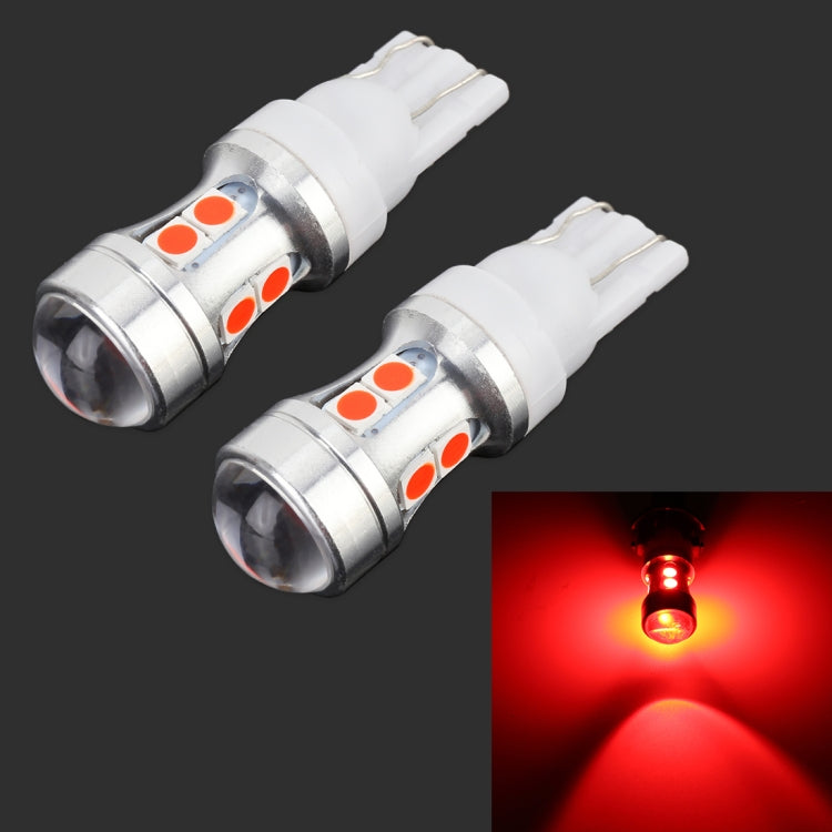 2 PCS T10 DC 12V 1.7W 150LM Car Clearance Lamp Marker Light with 10LEDs SMD-7020