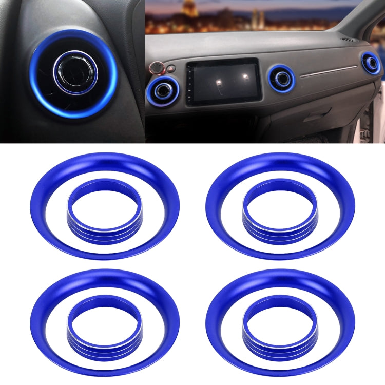 8 PCS Car Aluminum Alloy Air Conditioner Knob Case and Base for Honda XR-V