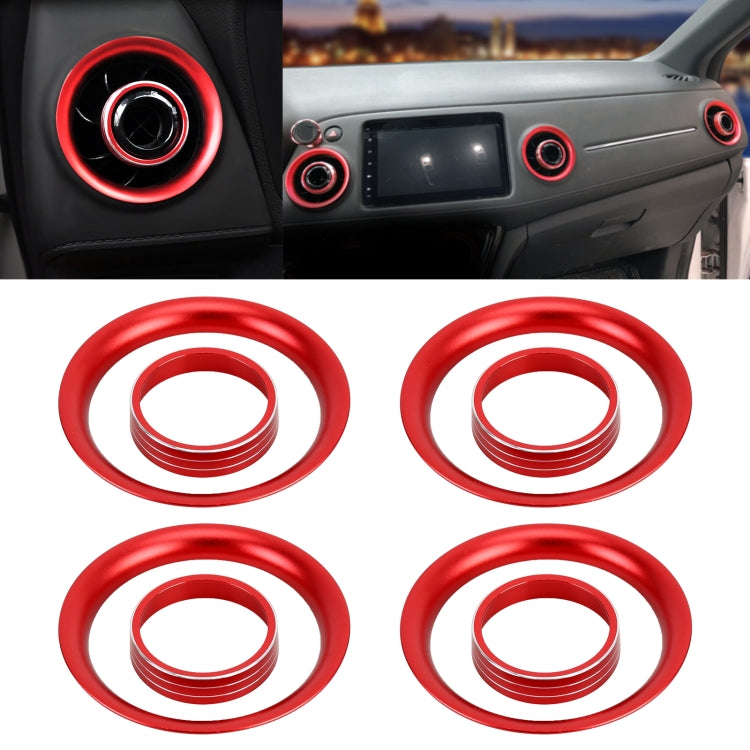 8 PCS Car Aluminum Alloy Air Conditioner Knob Case and Base for Honda XR-V