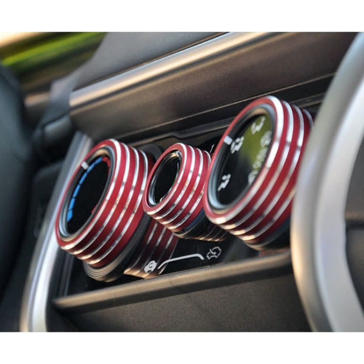 3 PCS Car Aluminum Alloy Air Conditioner Knob Case for Honda VEZEL / XR-V / Fit / GIENIA / City