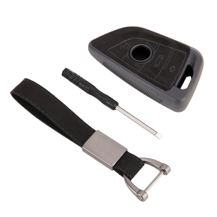 Car Flocking Plastic Knife-shaped Key Protective Cover Three Buttons for BMW