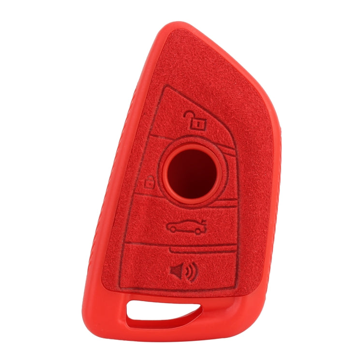 Car Flocking Plastic Knife-shaped Key Protective Cover Three Buttons Horn for BMW