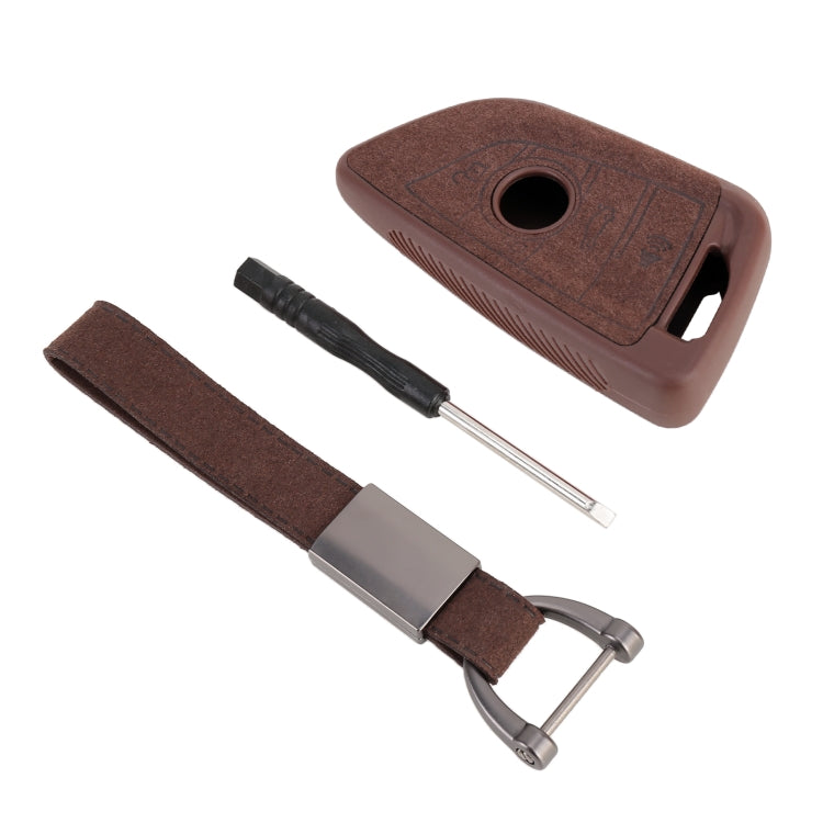 Car Flocking Plastic Knife-shaped Key Protective Cover Three Buttons Horn for BMW