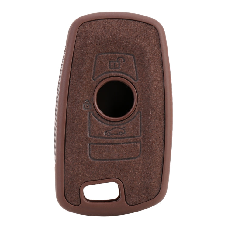 Car Flocking Plastic Square-shaped Key Protective Cover Two Buttons for BMW
