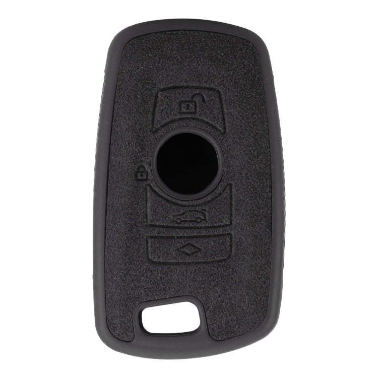 Car Flocking Plastic Square-shaped Key Protective Cover Three Buttons for BMW