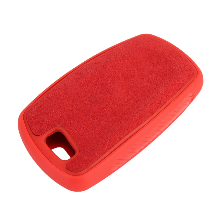 Car Flocking Plastic Square-shaped Key Protective Cover Three Buttons for BMW