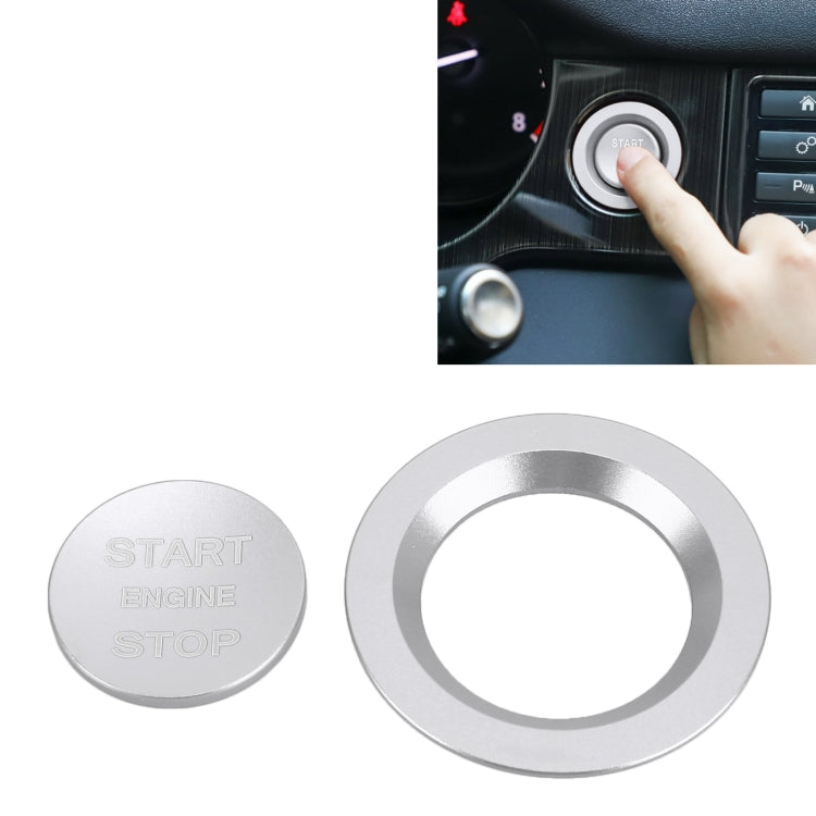 Car Engine Start Key Push Button Ring Trim Metal Sticker Decoration for Land Rover/Jaguar