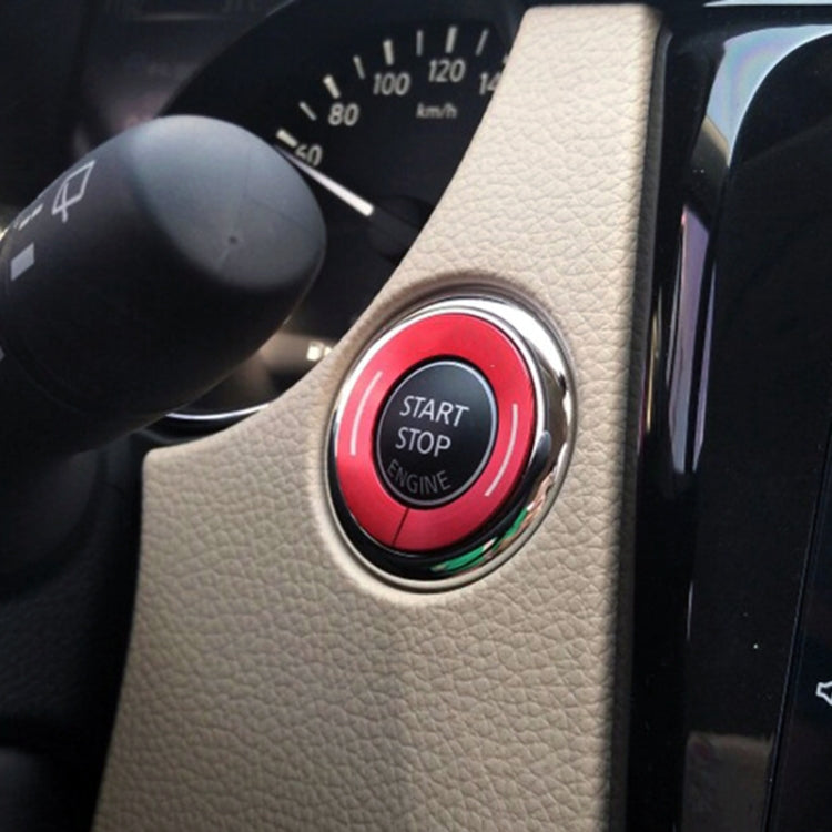 Car Engine Start Key Push Button Ring Trim Metal Sticker Decoration for Nissan X-TRAIL
