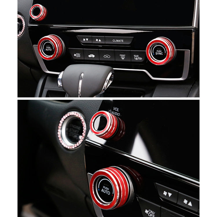 3 PCS Car Metal Air Conditioner Knob Case for Honda CR-V 2017